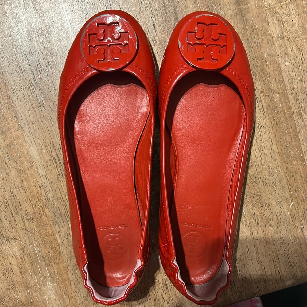 Tory Burch, red, flats, 7.5